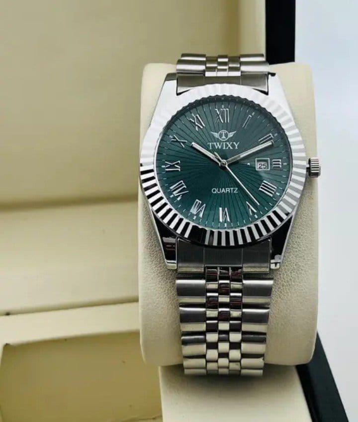 Ballade Design Date Function Watch With Black Dial, Stainless Steel Chain Analog Watch - For Men - Image 3